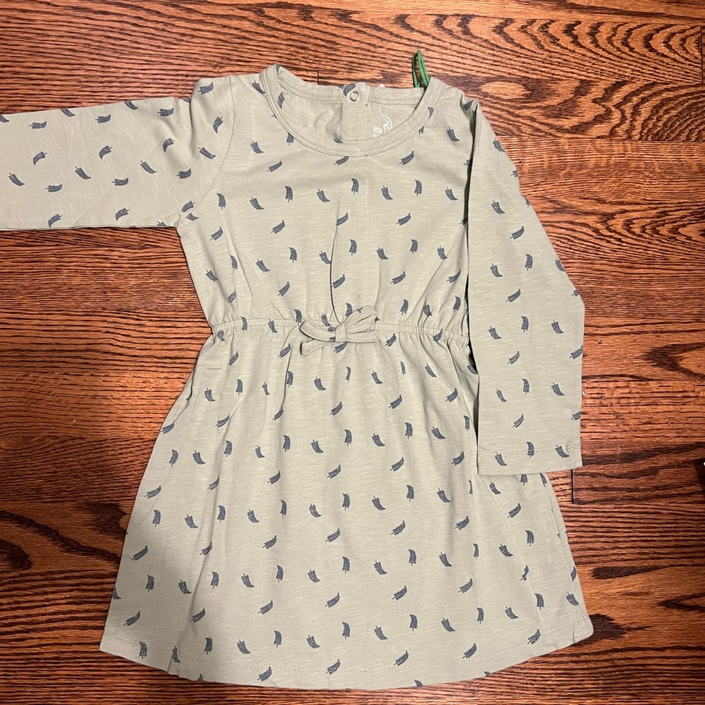 Kate Quinn Little Liam Tiny Fern Tie Waist T-shirt Dress